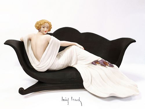 1937 Le Sofa, After Louis Icart Figurine, Ltd Edition