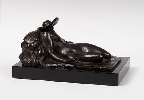 PABLO GARGALLO CATALÁN (Maella, Zaragoza, 1881 - Reus, Tarragona, 1934). 
"Sleeper", 1924. 
Bronze, 1/3. 
Provenance: Malborough Gallery Madrid; Pierr
