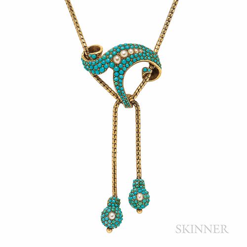 Victorian Gold and Turquoise Necklace