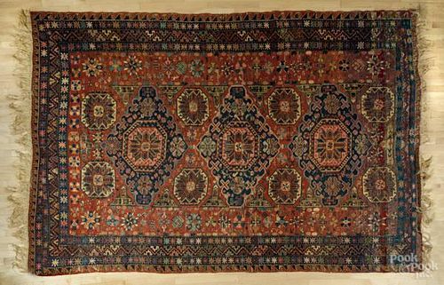 Soumak carpet, ca. 1920, 11'8'' x 8'3''.