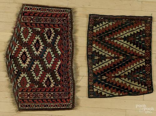 Two Yomud bag faces, early 20th c., 1'4'' x 1'9''