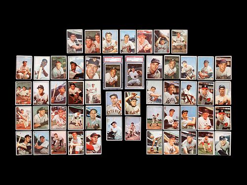 A Group of 53 1953 Bowman Color Baseball Cards Including Hall of Famers and Rookies,