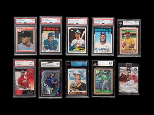 A Group of 41 Modern Hall of Fame, Star and Rookie Baseball Cards,