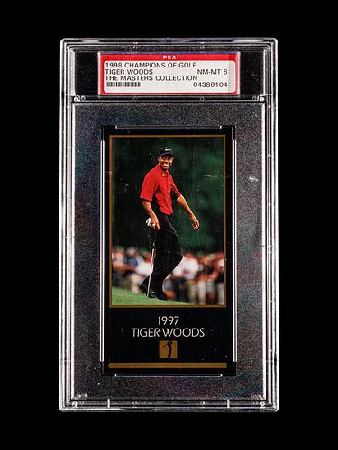 A 1998 Champions Of Golf, The Masters Collection, Tiger Woods Rookie Card, PSA 8 NM/MT