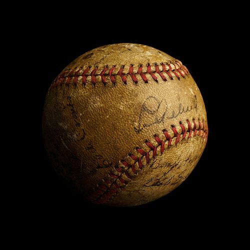 A 1936 World Series Champion New York Yankees Team Signed Baseball, Including Lou Gehrig and Joe DiMaggio (JSA Letter).