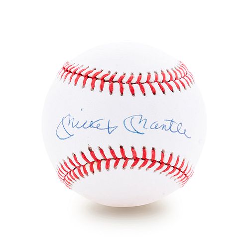 A Mickey Mantle Single Signed Baseball (PSA)