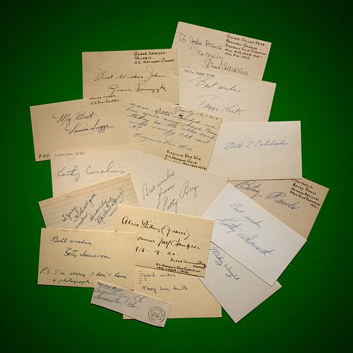 A Group of 16 Vintage Womens Golf Hall of Fame and Champion Signed Autographs,