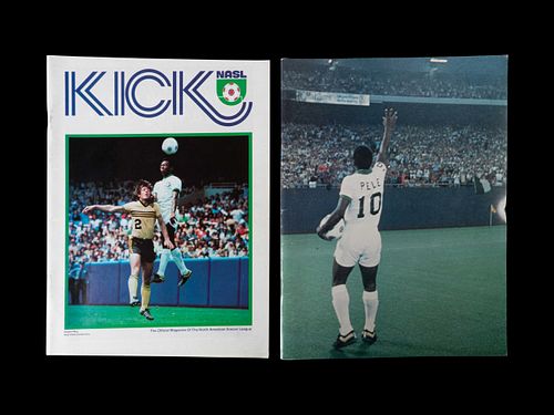 A Group of Pele New York Cosmos On Site Items Including His Final Game,