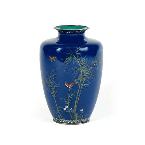 Hayashi Kodenji Cloisonne Enamel Vase - Damaged