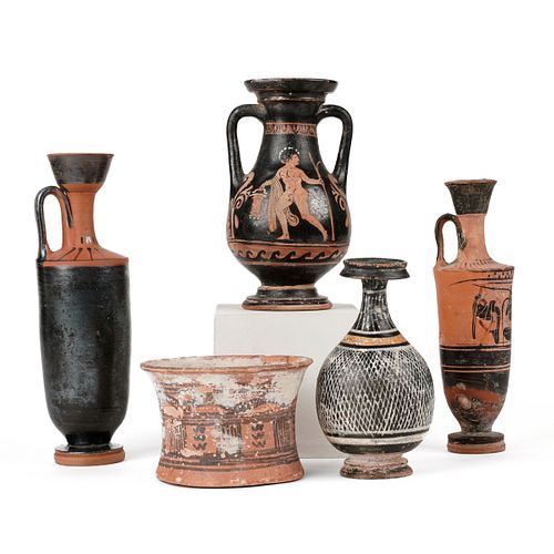 Grp: 5 Ancient Greek Pottery Vessels