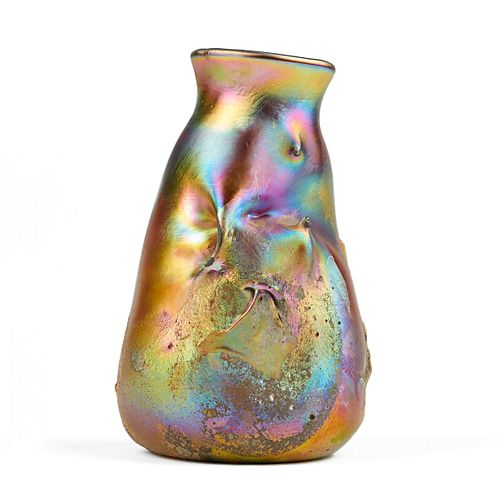 Tiffany Favrile Art Glass Experimental Small Vase