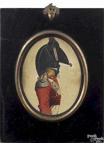 John Buncombe (Newport, Isle of Wight, active 1820-1830), watercolor on paper portrait silhouette