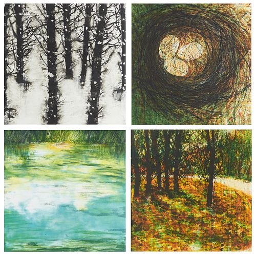 Katherine Bowling "Four Seasons" Color Etchings