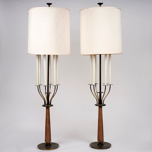 Pair of Tommi Parzinger for Stiffel Candelabra Lamps
