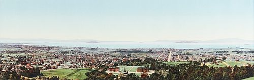 William Henry Jackson "The Golden Gate from Berkeley Heights" Photochrome
