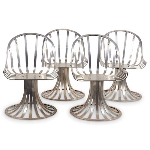 Set of 4 Russell Woodard MCM Aluminum Chairs