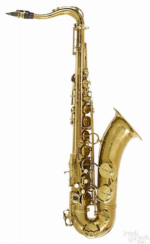Selmer Mark VI brass tenor saxophone, ca. 1961, serial #95509, with its original Selmer case