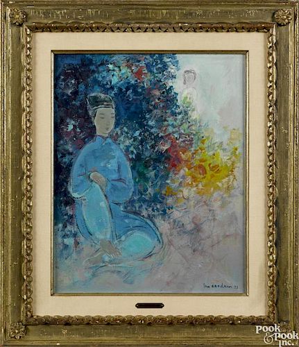 Vu Cao Dam (French/Vietnamese 1908-2000), oil on canvas titled Le Reve, signed lower right
