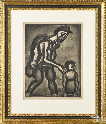 Georges Rouault (French 1871-1958), aquatint from Miserere