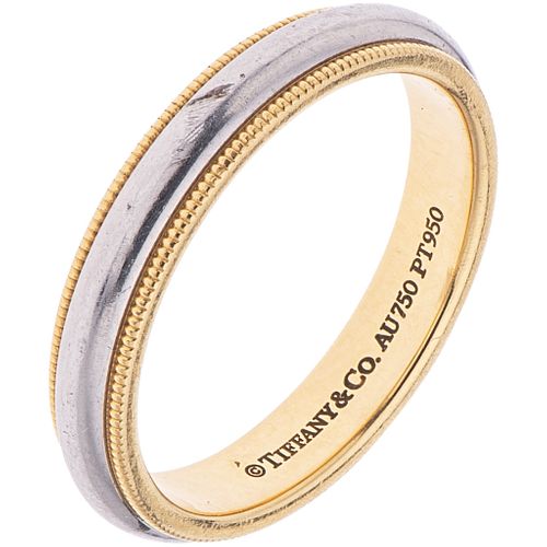 RING IN PLATINUM AND 18K YELLOW GOLD, TIFFANY & CO., TIFFANY CLASSIC COLLECTION Weight: 7.4 g. Size: 9