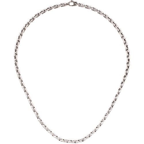 NECKLACE IN 18K WHITE GOLD Weight: 62.5 g. Length: 24" (61.0 cm)