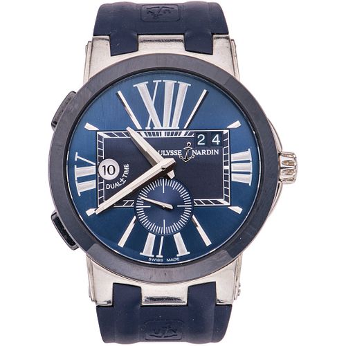 ULYSSE NARDIN EXECUTIVE DUAL+/-TIME GMT WATCH IN STEEL, CERAMIC AND TITANIUM REF. 243-00 Movement: automatic