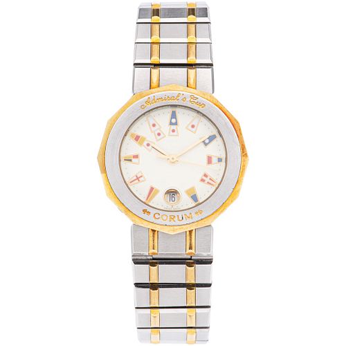 CORUM ADMIRAL'S CUP LADY WATCH IN STEEL AND 18K YELLOW GOLD REF. 39.610.21 V-52  Movement: quartz