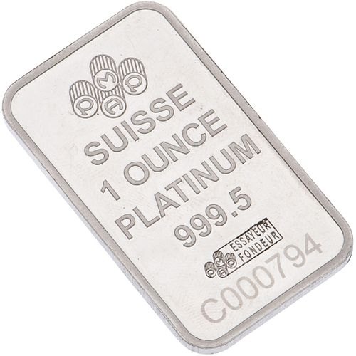 ONE OUNCE OF 999.5 PLATINUM Certificate number: C000794 Weight: 31.10 g