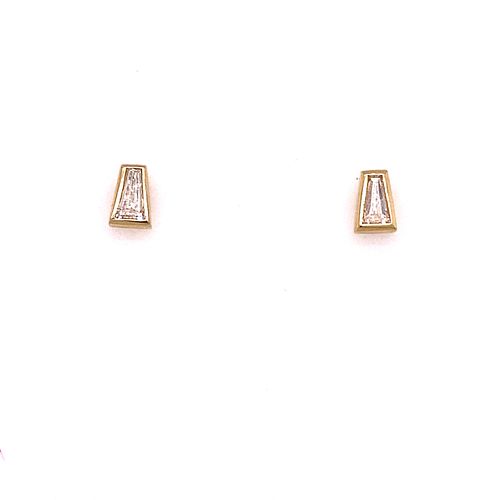 14k Baguette Diamond 0.46ct Stud Earrings