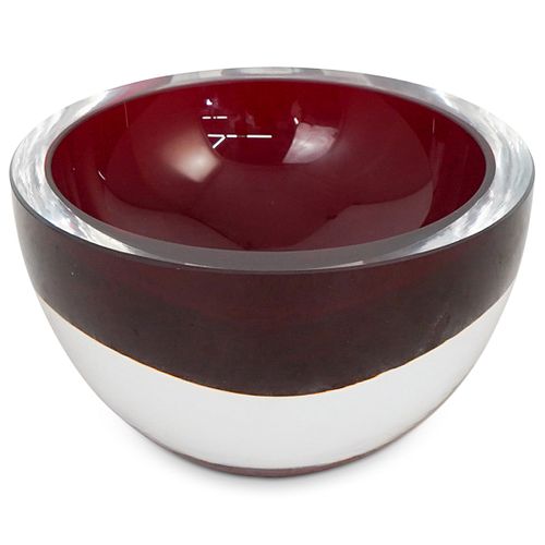 Mid Century Murano Sommerso Glass Bowl