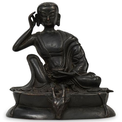 Antique Tibetan Milarepa Bronze Buddha