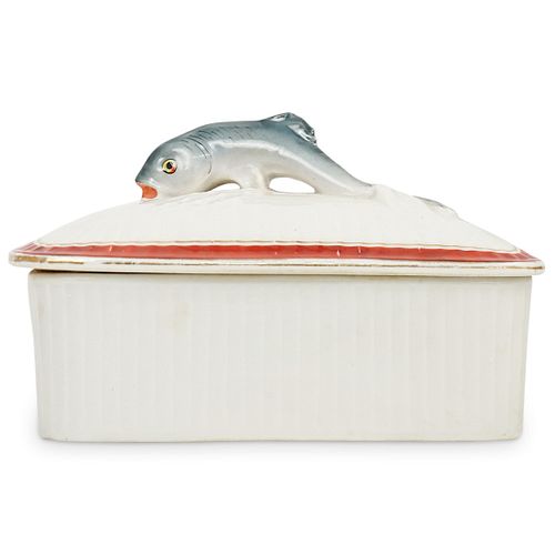 Porcelain Sardine Lidded Box
