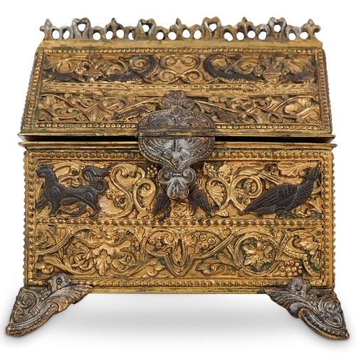 19th Cent. French Bronze Trinket Box