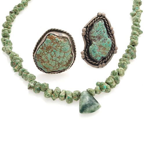 Collection of Turquoise, Sterling Silver Jewelry