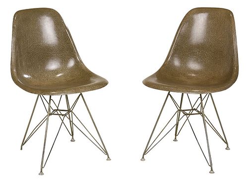 Pair Vintage Herman Miller Eames Side Chairs