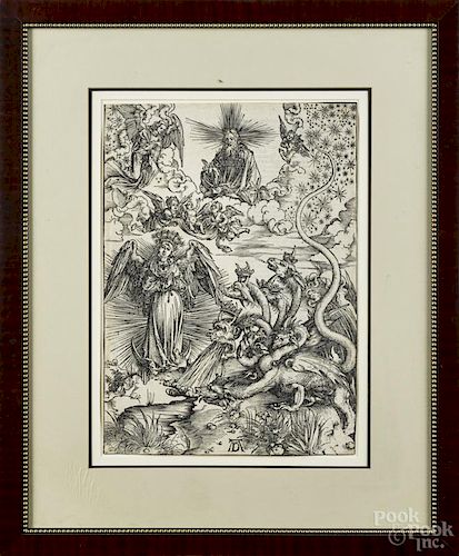 Albrecht Durer (German 1471-1528), woodblock, titled The Woman of the Apocalypse