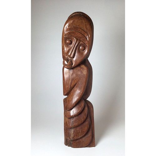 Mid Century Hand Carved Wood Figure