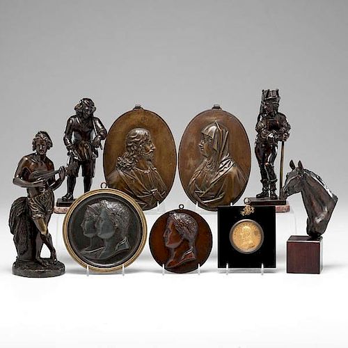 Collection of Continental Bronze Plaques and Sculptures 