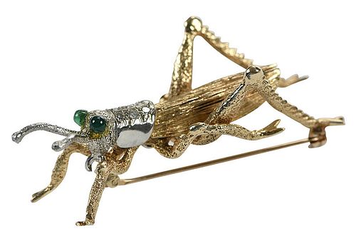14kt. Grasshopper Brooch