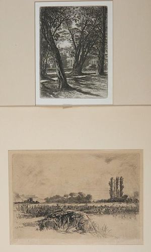 Francis Seymour Haden 2 etchings