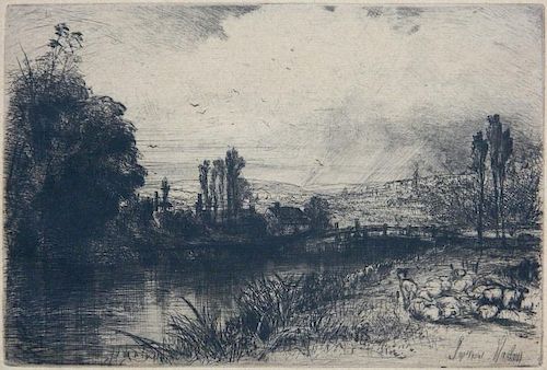 Francis Seymour Haden etching and drypoint