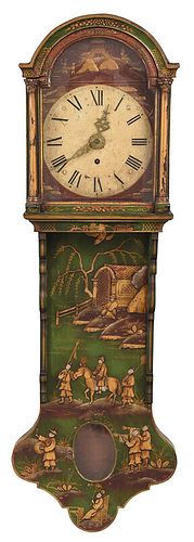 George III Style Chinoiserie Wall Clock
