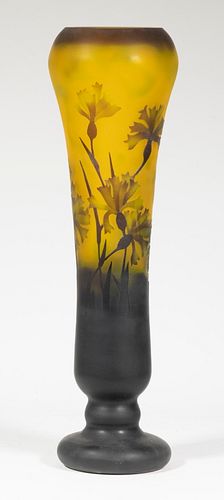 GALLE STYLE CAMEO GLASS VASE