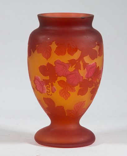 GALLE STYLE CAMEO ART GLASS VASE