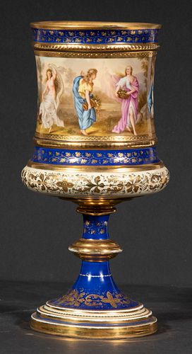 ROYAL VIENNA STYLE PORCELAIN CHALICE