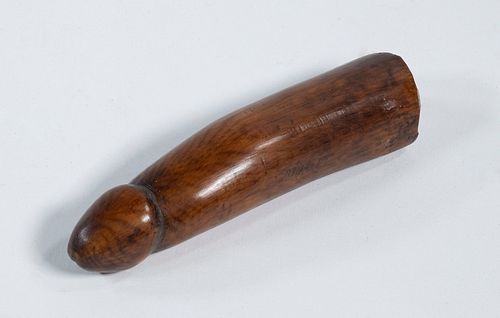 EARLY HAND CARVED AFRICAN PHALLUS FETISH