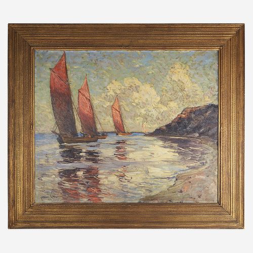 Jonas Lie (American/Norwegian, 1880–1940) Fishing Boats, Early Morning