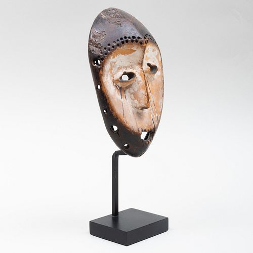 Lega Painted and Carved Wood Mask, Democratic Republic of the Congo