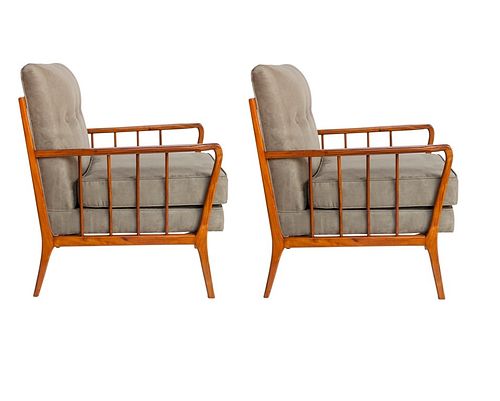 Rino Levi Brazilian Mid-Century Modern Arm Chairs