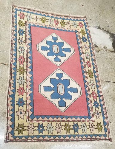 Turkish Kazak Star Carpet 4' 10" x 3' 3"